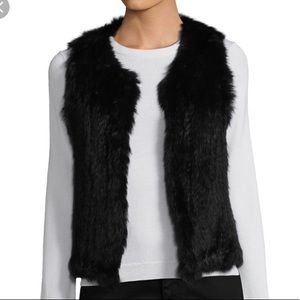 525 America luxe 100% rabbit fur vest